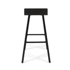 Tabourets de bar en bois d'acacia avec pieds en fer, lot de 2 – Hauteur bar