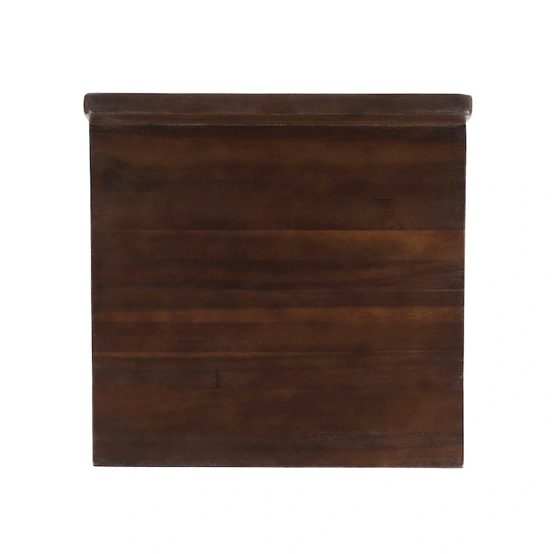Tabourets de bar en bois d'acacia avec pieds en fer, lot de 2 – Hauteur bar