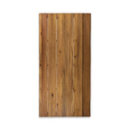 Table à manger en bois d'acacia de 72 po – Fini teck + pieds en métal rustique