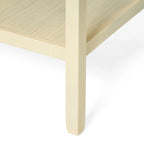 Table d'appoint en bois d'acacia avec tiroir et étagère ouverte