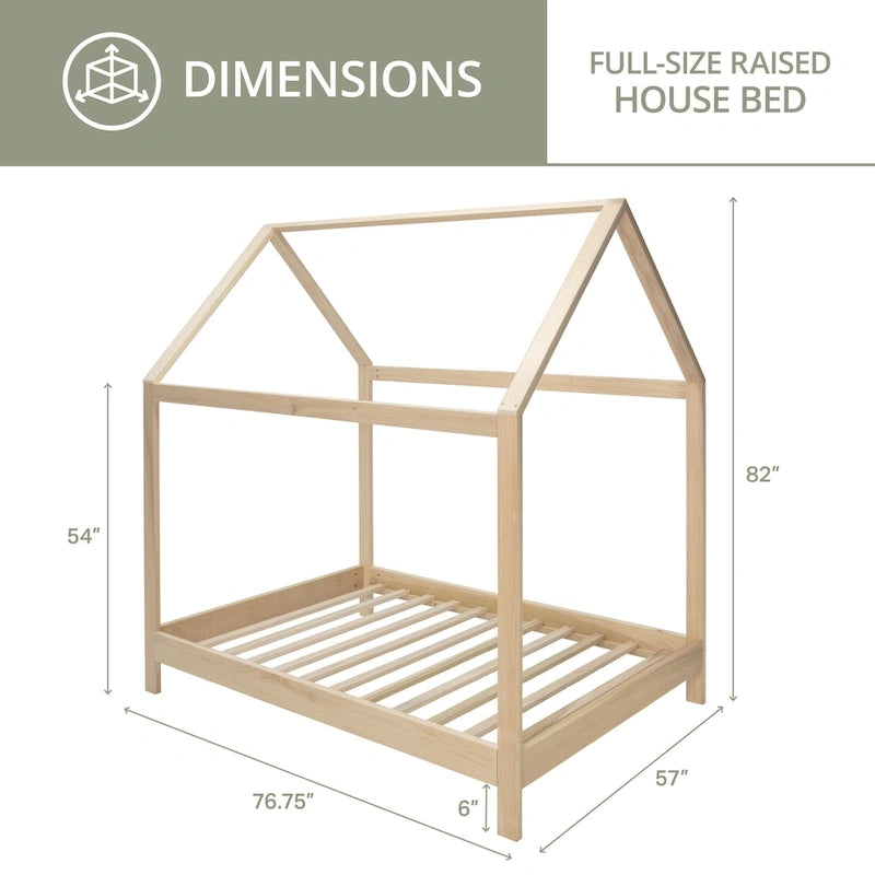 American Furniture Classics Lit cabane pleine grandeur modèle FULL SR avec base surélevée