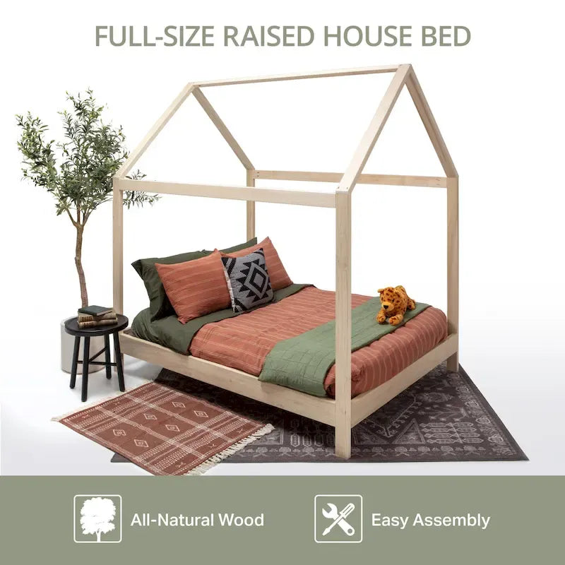 American Furniture Classics Lit cabane pleine grandeur modèle FULL SR avec base surélevée