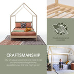American Furniture Classics Lit cabane pleine grandeur modèle FULL SR avec base surélevée
