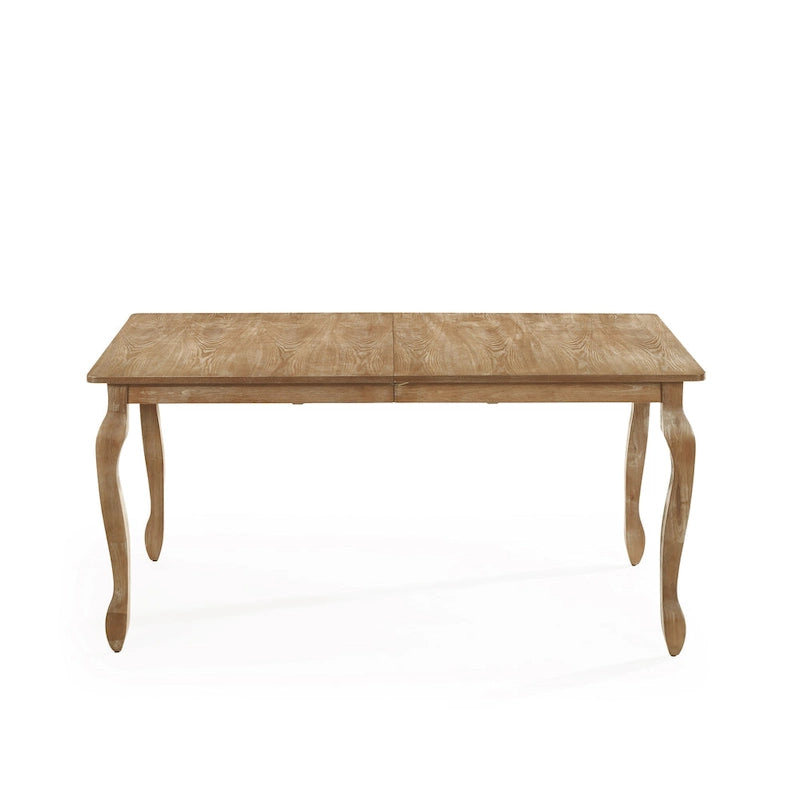 Table de salle à manger extensible avec allonge papillon et pieds cabriolets
