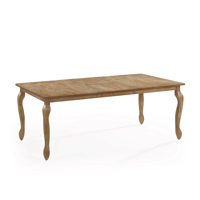 Table de salle à manger extensible avec allonge papillon et pieds cabriolets