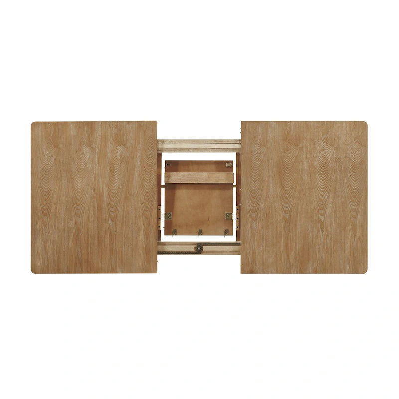 Table de salle à manger extensible avec allonge papillon et pieds cabriolets
