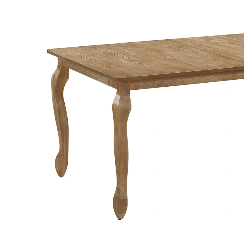 Table de salle à manger extensible avec allonge papillon et pieds cabriolets