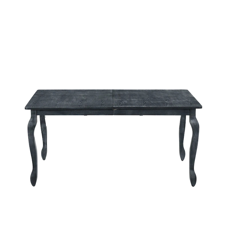 Table de salle à manger extensible avec allonge papillon et pieds cabriolets