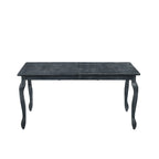 Table de salle à manger extensible avec allonge papillon et pieds cabriolets