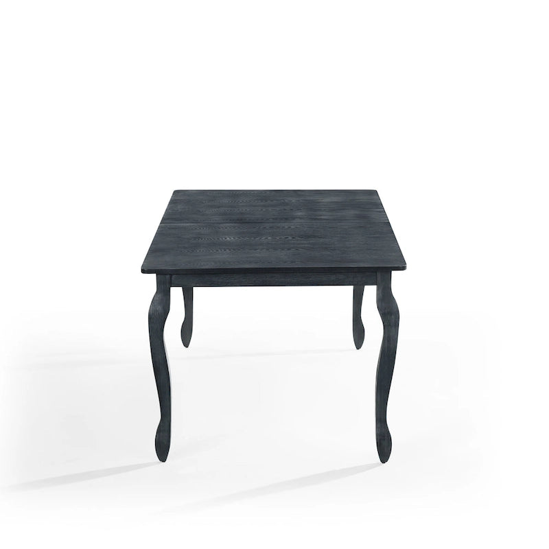 Table de salle à manger extensible avec allonge papillon et pieds cabriolets
