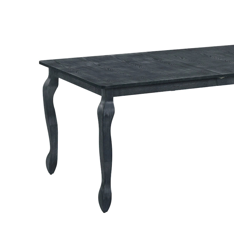 Table de salle à manger extensible avec allonge papillon et pieds cabriolets