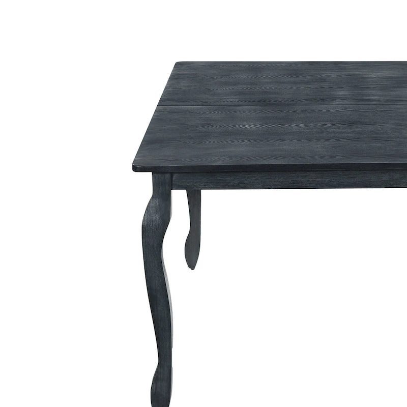 Table de salle à manger extensible avec allonge papillon et pieds cabriolets