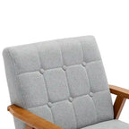 Fauteuil d'appoint avec accoudoirs et pieds en bois massif – Salon, Chambre, Bureau