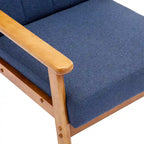 Fauteuil d'appoint avec accoudoirs et pieds en bois massif – Salon, Chambre, Bureau