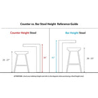 Tabouret de bar pivotant à hauteur fixe de 76 cm avec pieds en bois courbé et repose-pieds rond (lot de 2)
