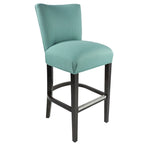 Tabouret de bar contemporain bleu sarcelle rembourré de 76 cm