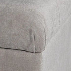 Banc de rangement capitonné avec couvercle à charnière – Gris