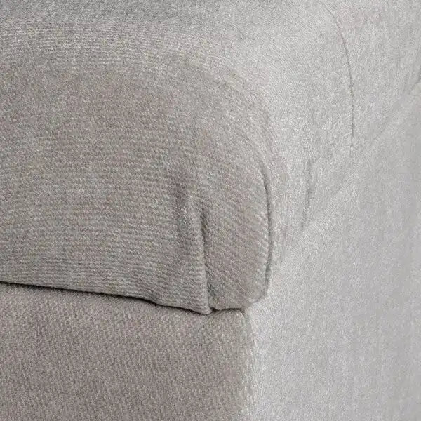 Banc de rangement capitonné avec couvercle à charnière – Gris