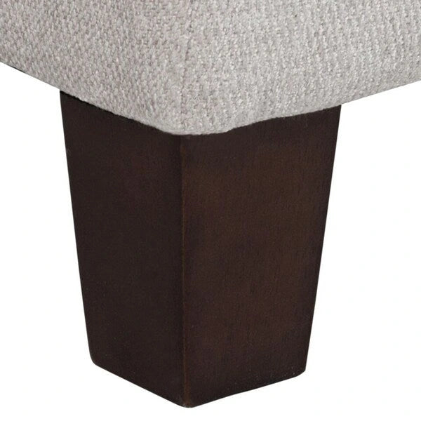 Banc de rangement capitonné avec couvercle à charnière – Gris