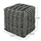 Pouf Cube en Tissu Bohème
