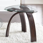 Ensemble de 3 tables d'appoint à plateau en verre