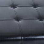Banc ottoman capitonné en similicuir de 51 pouces avec rangement