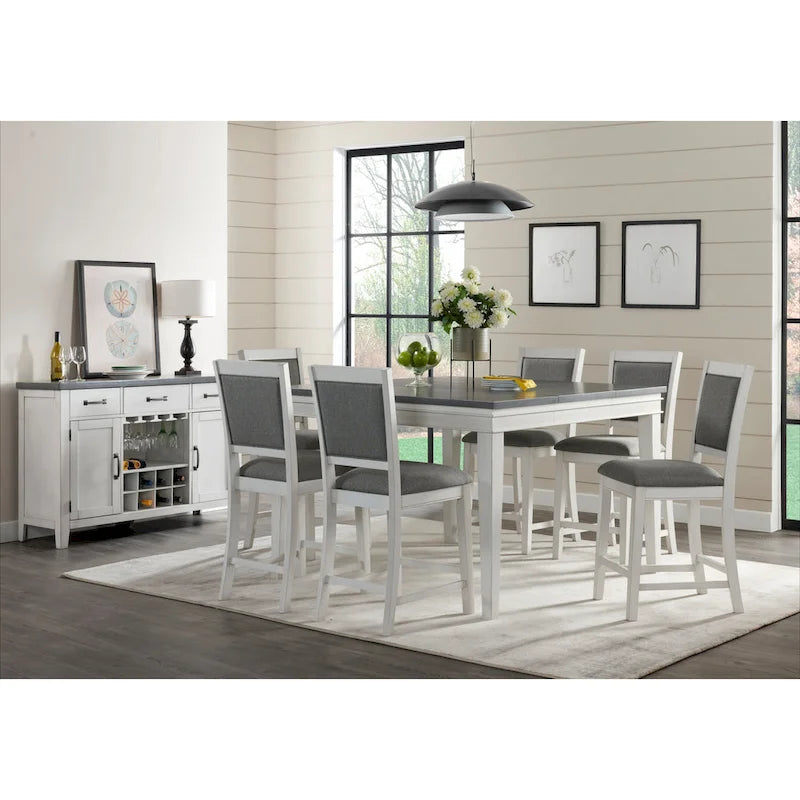 Table à manger hauteur comptoir avec rallonge intégrée