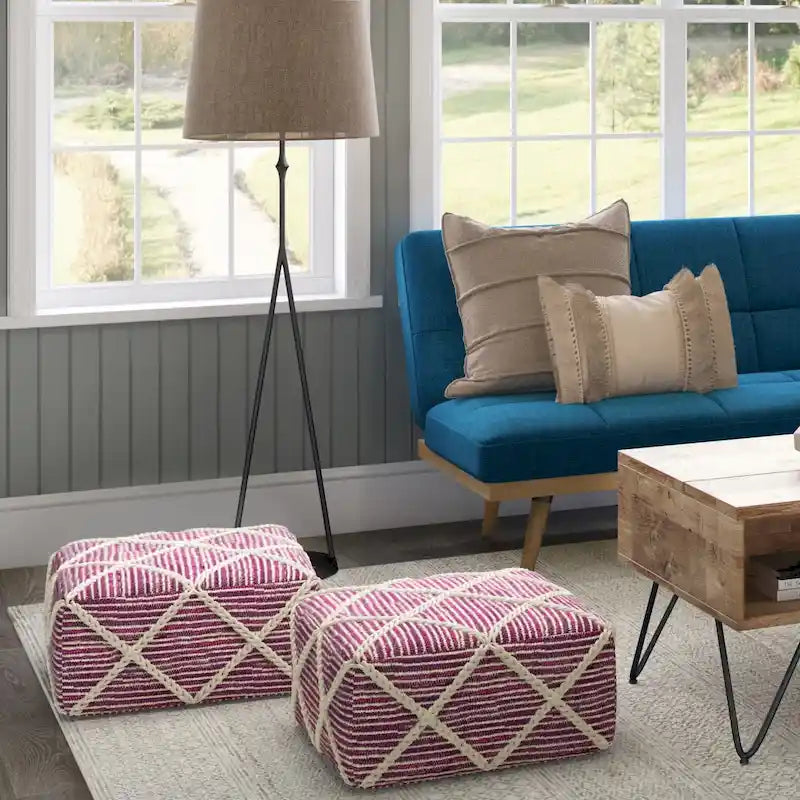 Pouffe carré ottoman