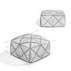 Pouffe carré ottoman