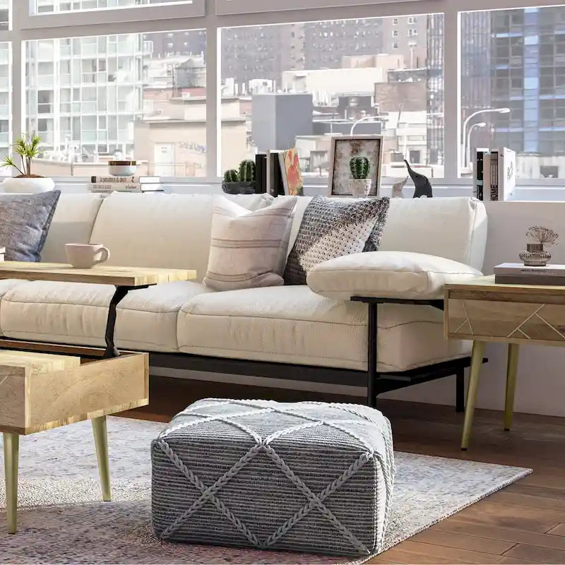 Pouffe carré ottoman