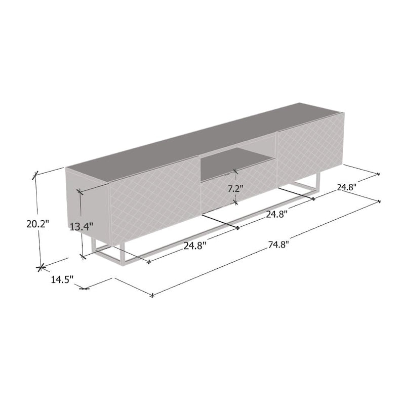 Meuble TV 75 pouces avec rangement