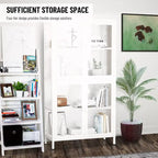 Meuble de rangement vitré à 4 portes avec étagères réglables