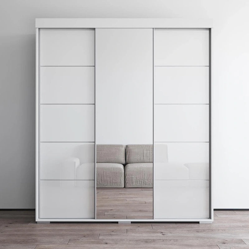 Armoire moderne à 3 portes avec miroir
