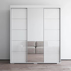 Armoire moderne à 3 portes avec miroir