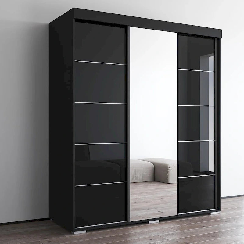 Armoire moderne à 3 portes avec miroir