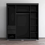 Armoire moderne à 3 portes avec miroir