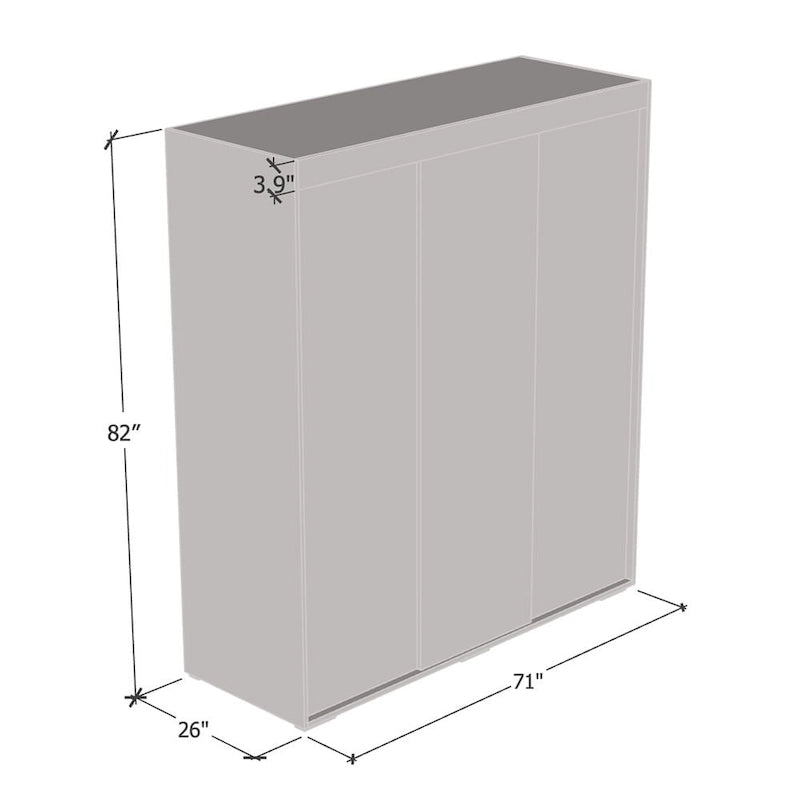 Armoire moderne à 3 portes avec miroir