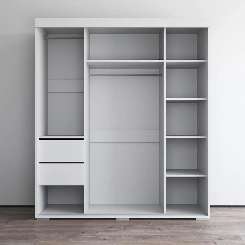 Armoire moderne à 3 portes avec miroir