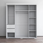 Armoire moderne à 3 portes avec miroir