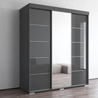 Armoire moderne à 3 portes avec miroir