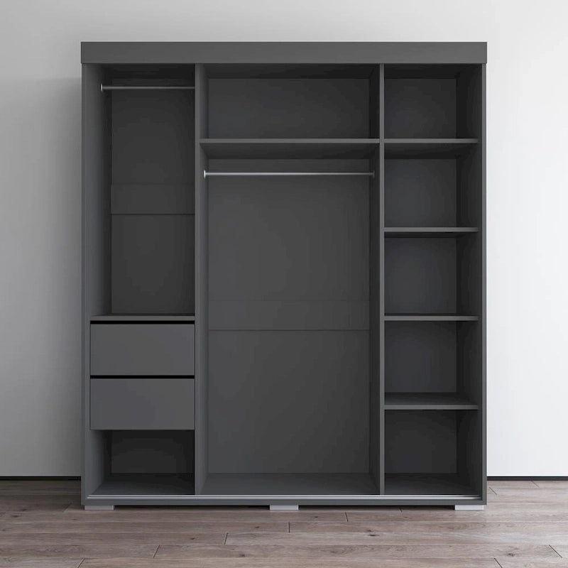 Armoire moderne à 3 portes avec miroir