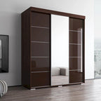 Armoire moderne à 3 portes avec miroir