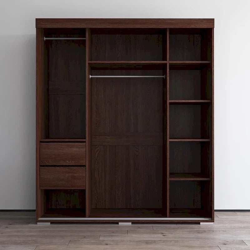 Armoire moderne à 3 portes avec miroir