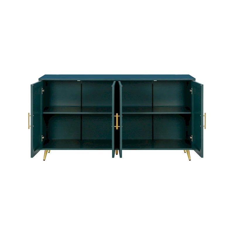 Meuble TV en MDF avec rangement et design à quatre portes