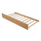 Lit cabane double avec lit gigogne, Naturel