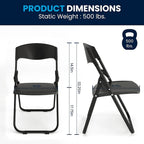 Chaises pliantes en plastique, lot de 2