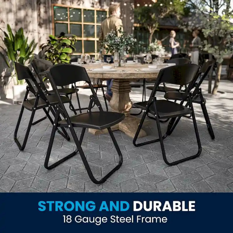 Chaises pliantes en plastique, lot de 2