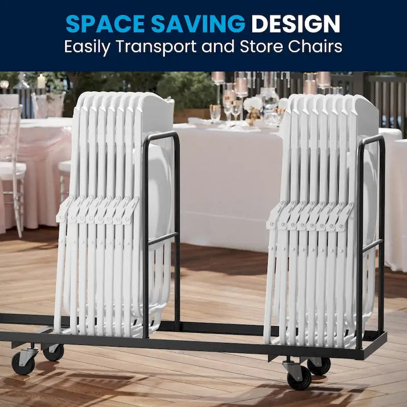 Chaises pliantes en plastique, lot de 2
