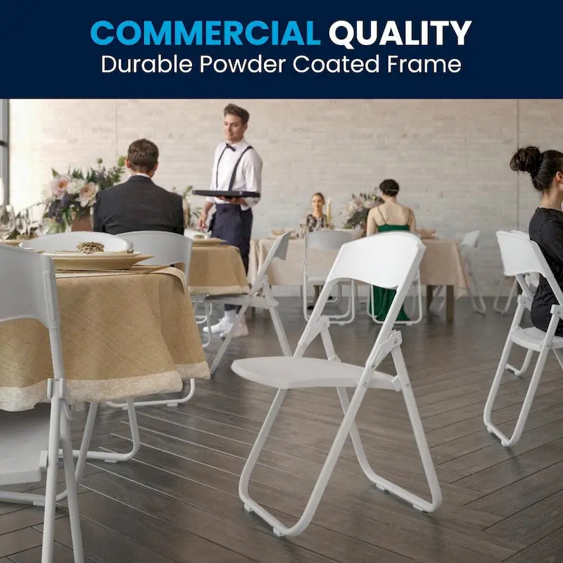 Chaises pliantes en plastique, lot de 2