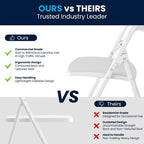 Chaises pliantes en plastique, lot de 2
